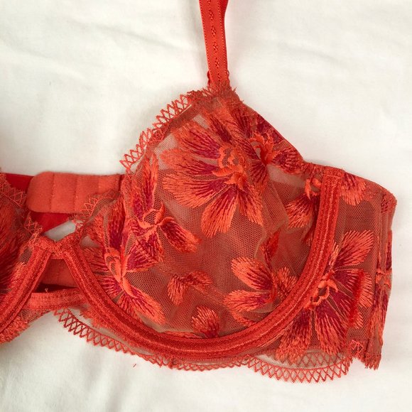 NWT Free People Daniella Red Floral Underwire Bra - Picture 8 of 14